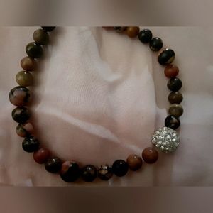Handmade gemstone beaded bracelet